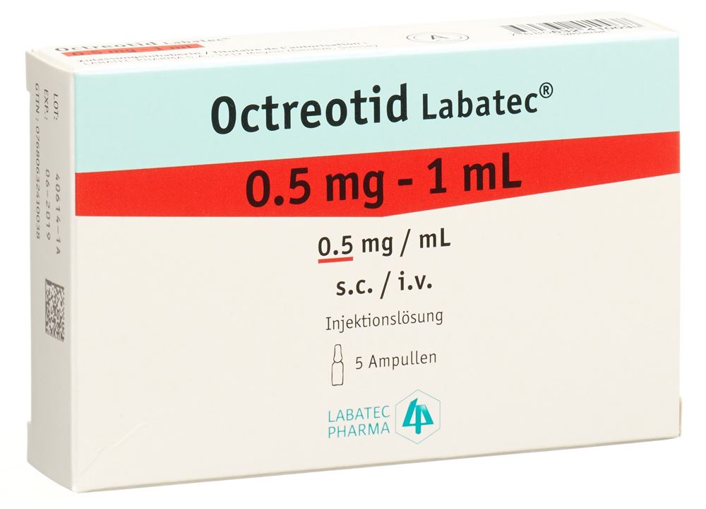 OCTREOTID Labatec sol inj 0.5 mg/ml 5 amp 1 ml