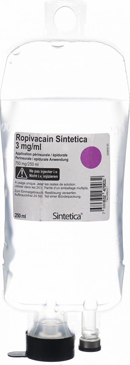 Ropivacain Sintetica 3 mg/ml, soluzione per infusione