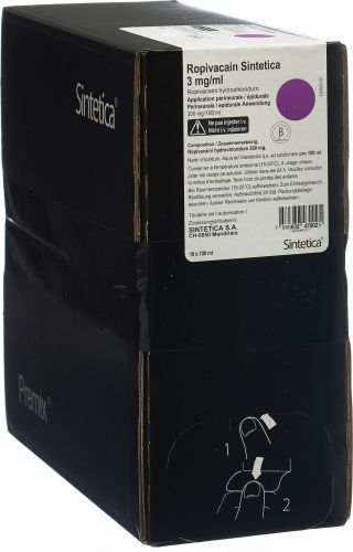 Ropivacain Sintetica 3 mg/ml, soluzione per infusione