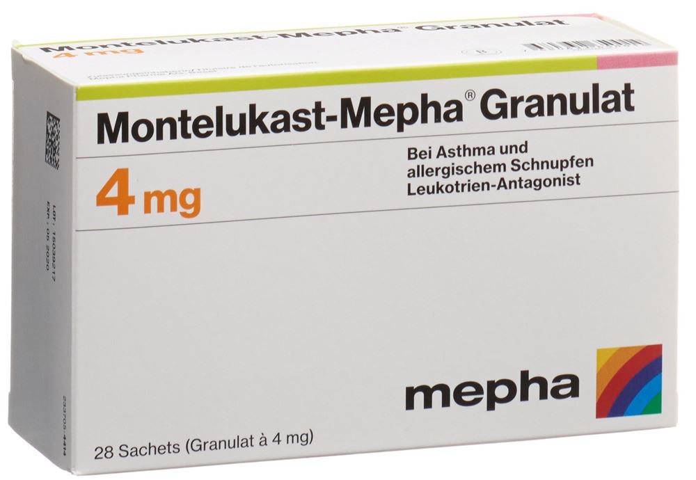 MONTELUKAST Mepha gran 4 mg sach 28 pce