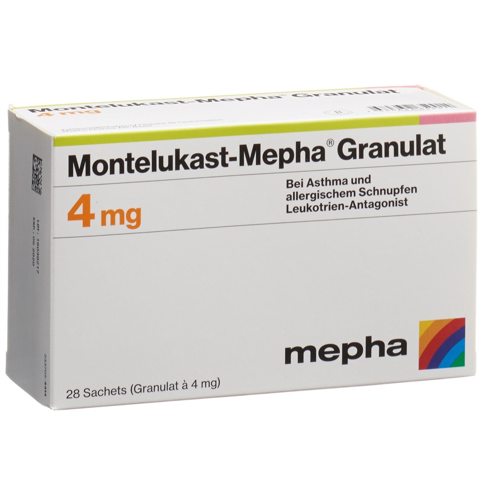 MONTELUKAST Mepha gran 4 mg sach 28 pce