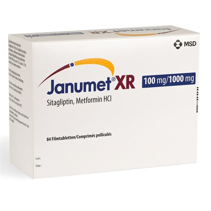 JANUMET XR cpr pell ret 50/1000 mg 3 fl 56 pce