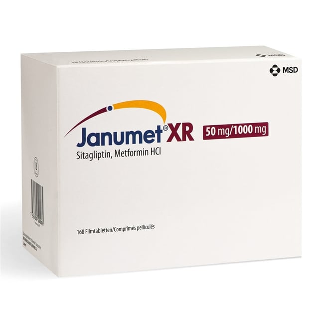 JANUMET XR cpr pell ret 100/1000 mg 3 fl 28 pce