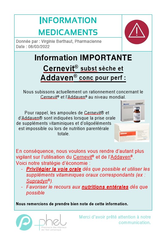 Addaven, Infusionskonzentrat