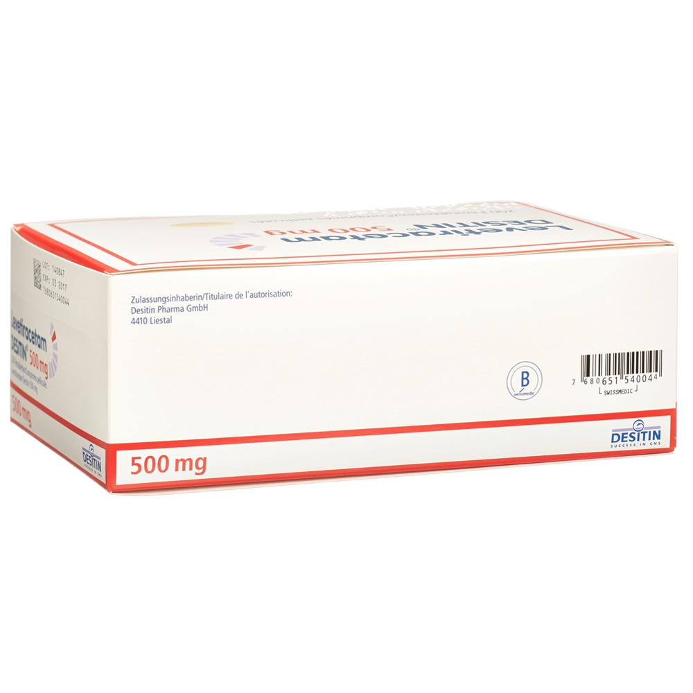 LEVETIRACETAM DESITIN cpr pell 500 mg 200 pce