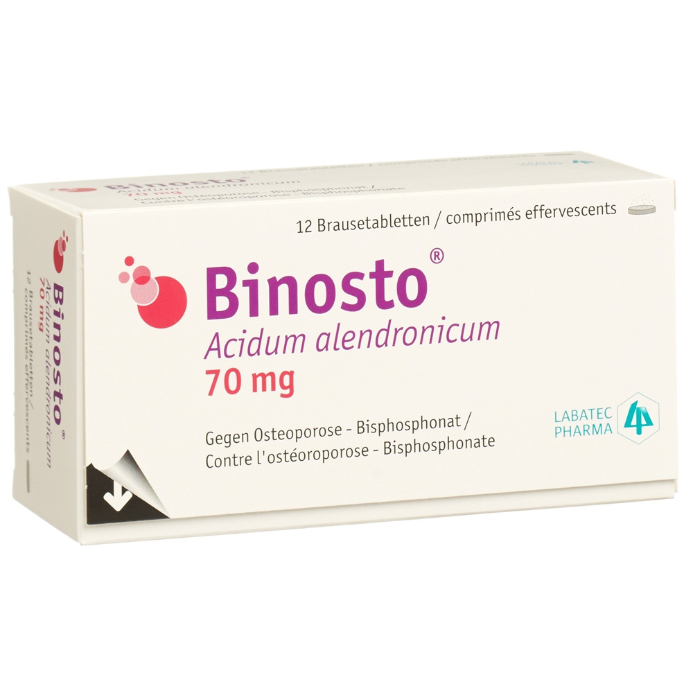 BINOSTO comprimés effervescents 70 mg sach 12 pce