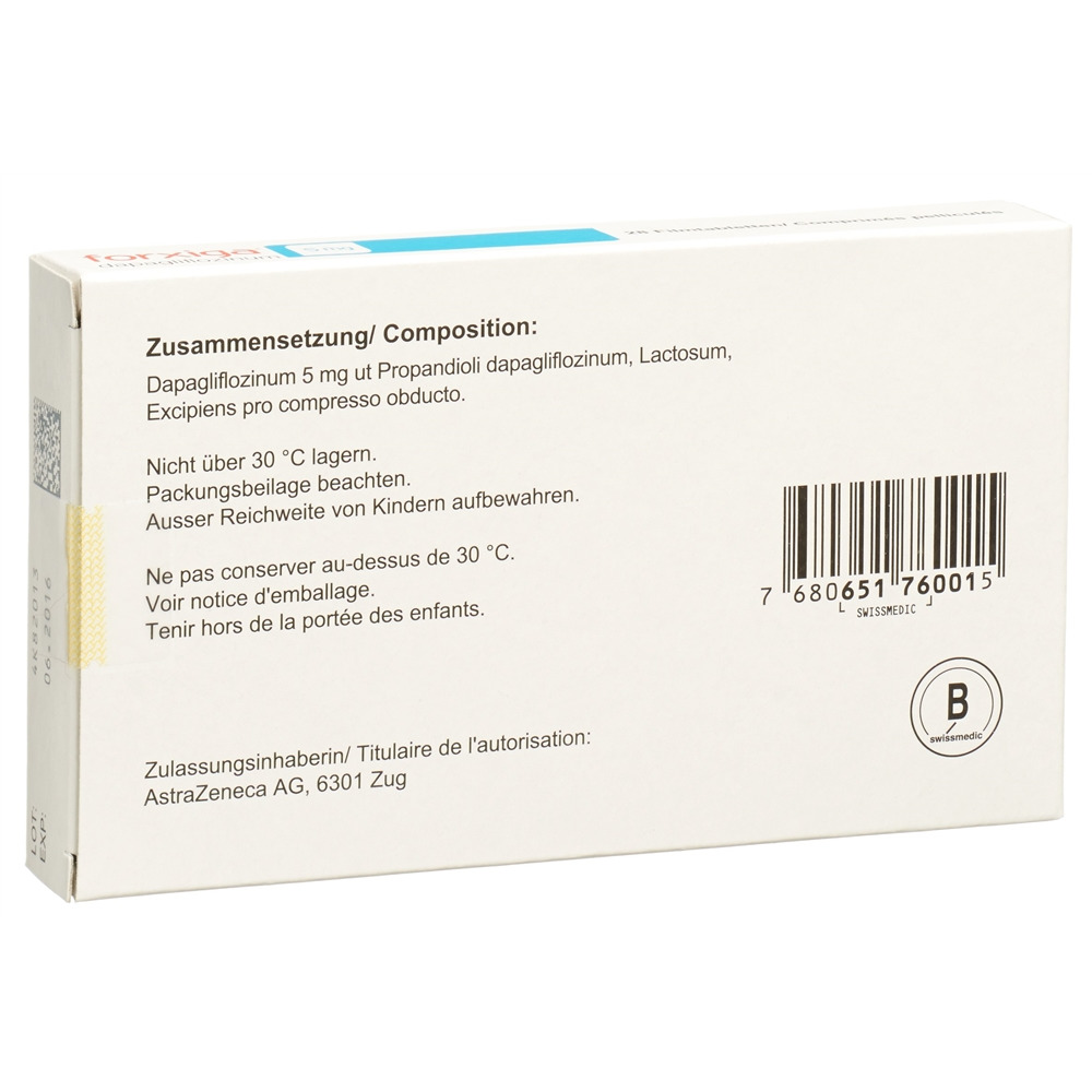 FORXIGA cpr pell 5 mg 28 pce