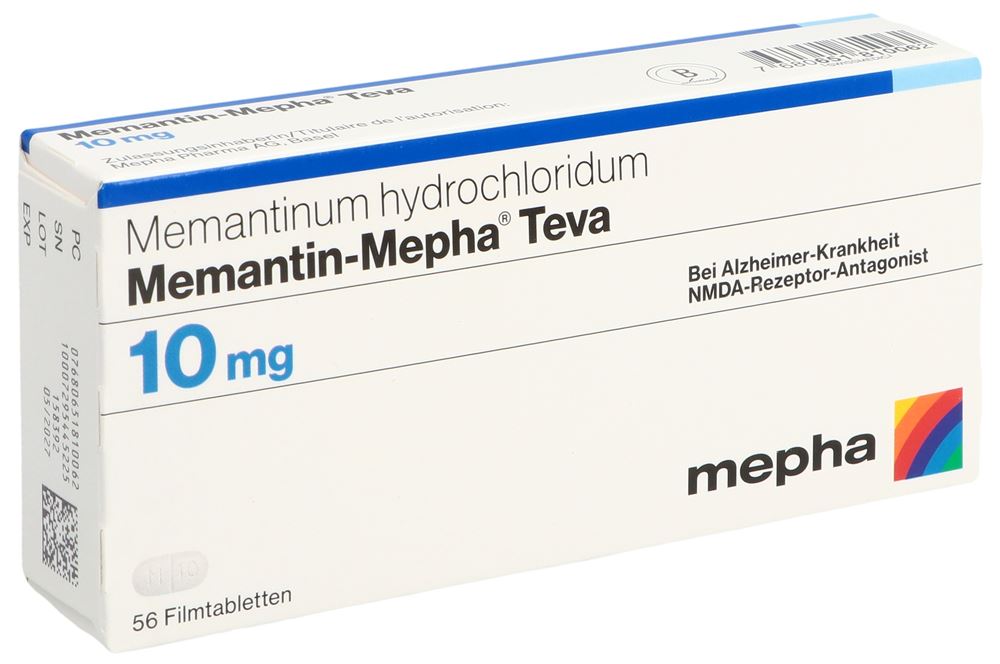MEMANTIN Mepha Teva cpr pell 10 mg 56 pce