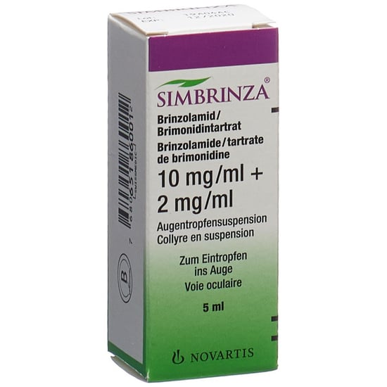 Simbrinza, Brinzolamid 10mg/ml, Brimonidintartrat 2mg/ml, Augentropfensuspension