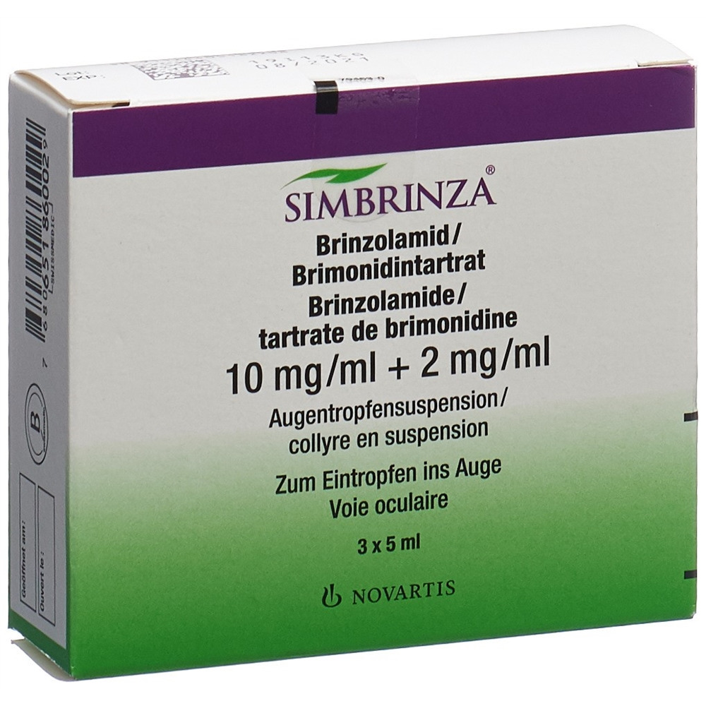 Simbrinza, Brinzolamid 10mg/ml, Brimonidintartrat 2mg/ml, Augentropfensuspension