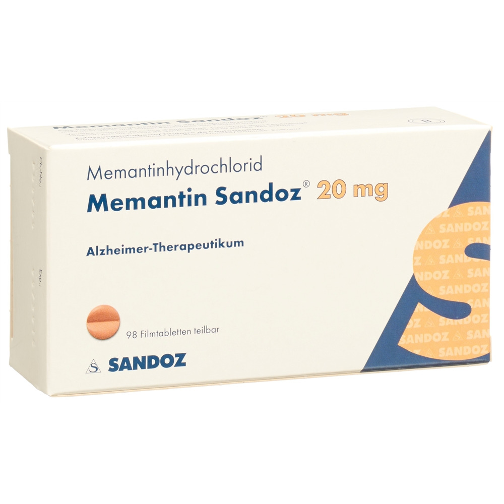 MEMANTINE Sandoz cpr pell 20 mg 98 pce