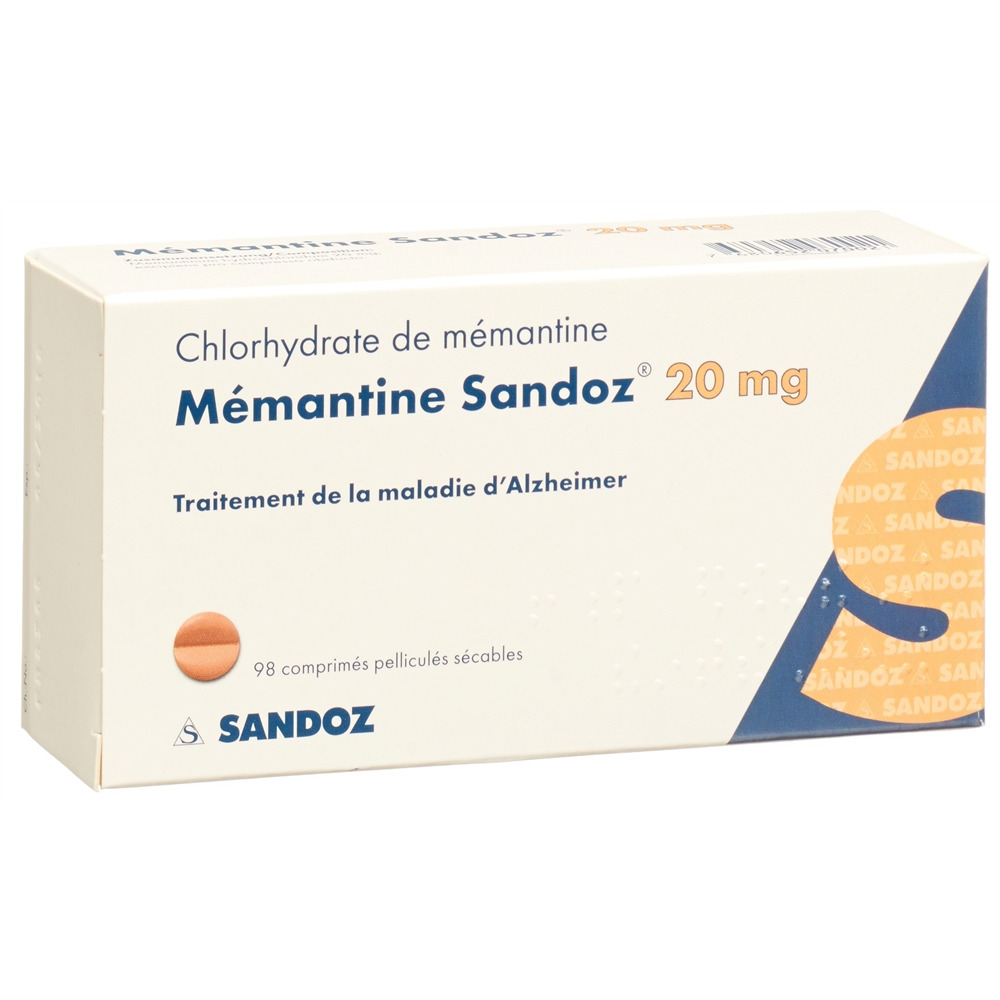 MEMANTINE Sandoz cpr pell 20 mg 98 pce