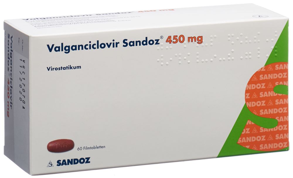 VALGANCICLOVIR Sandoz cpr pell 450 mg 60 pce