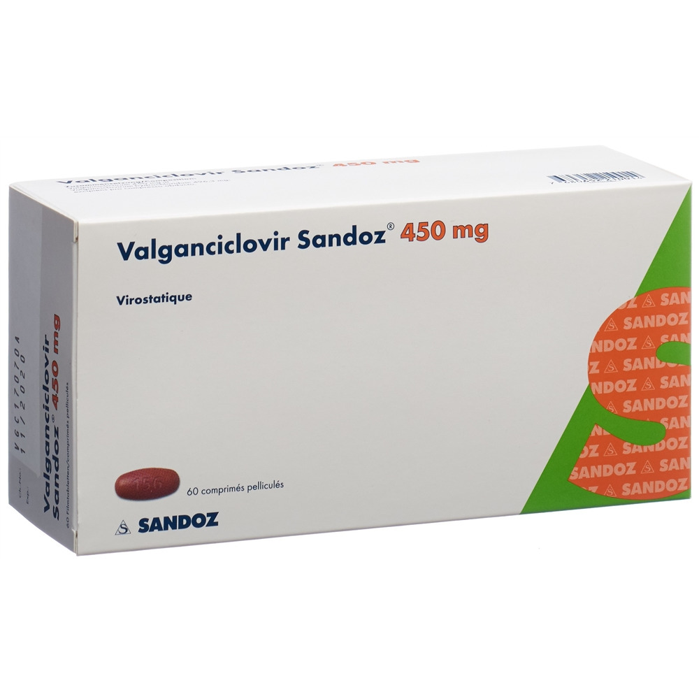 VALGANCICLOVIR Sandoz cpr pell 450 mg 60 pce
