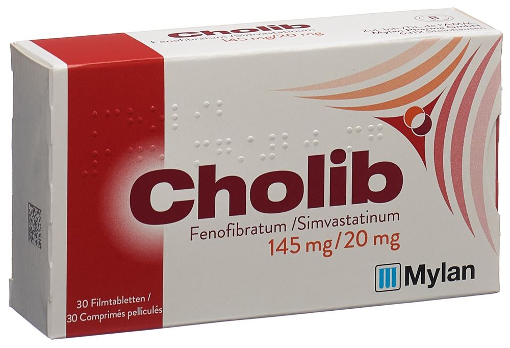 CHOLIB cpr pell 145mg/20mg 30 pce