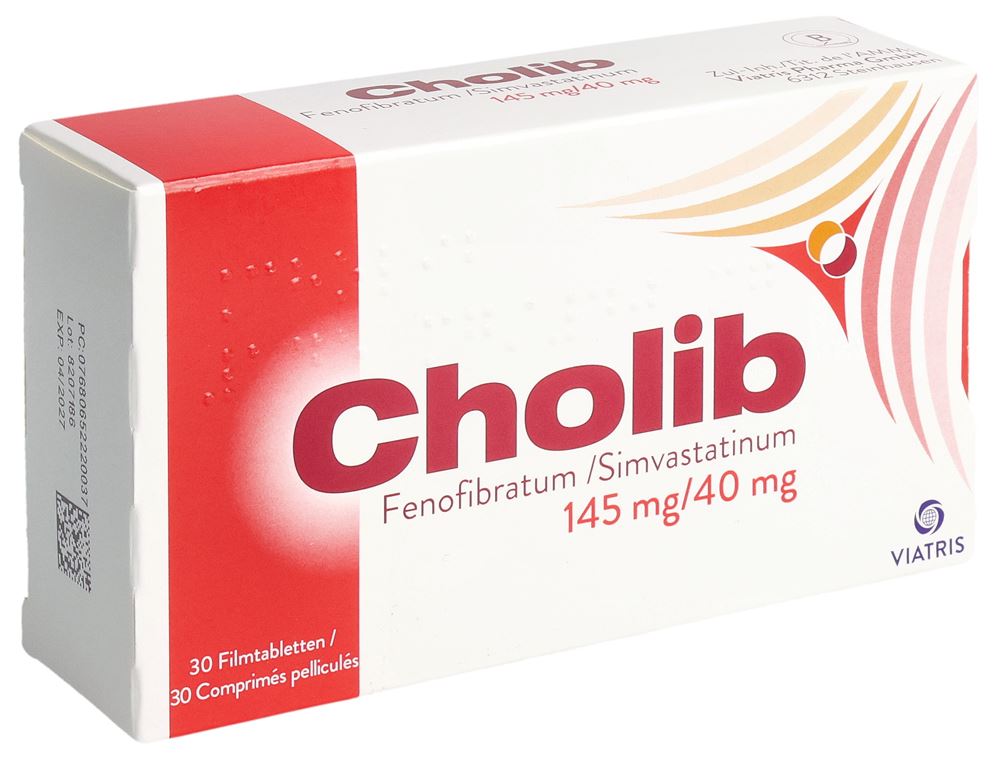 CHOLIB cpr pell 145mg/40mg 30 pce