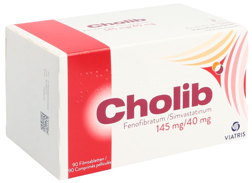 CHOLIB cpr pell 145mg/40mg 90 pce