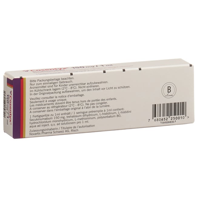 Cosentyx 300 mg / 2 ml, Injektionslösung in einer Fertigspritze