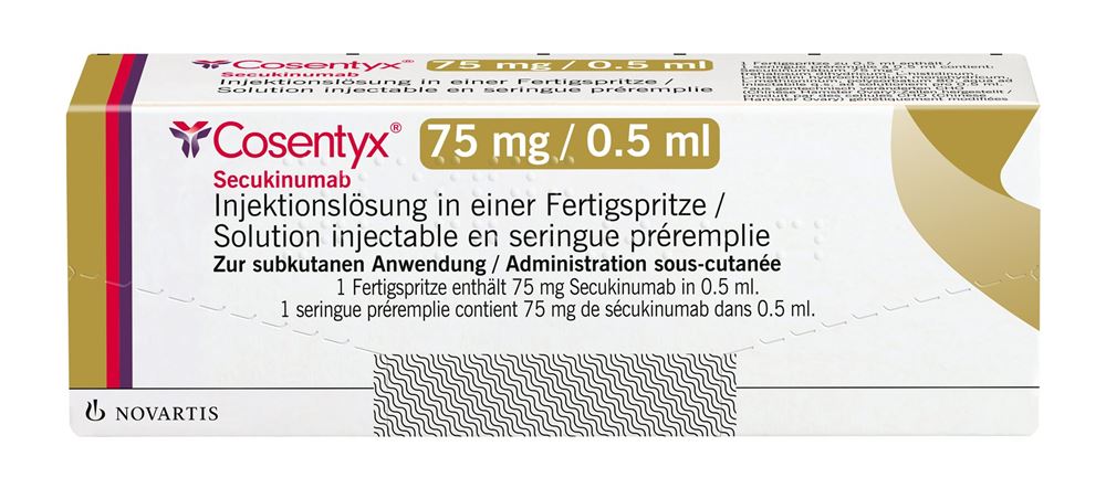 Cosentyx 75 mg / 0.5 ml, Injektionslösung in einer Fertigspritze
