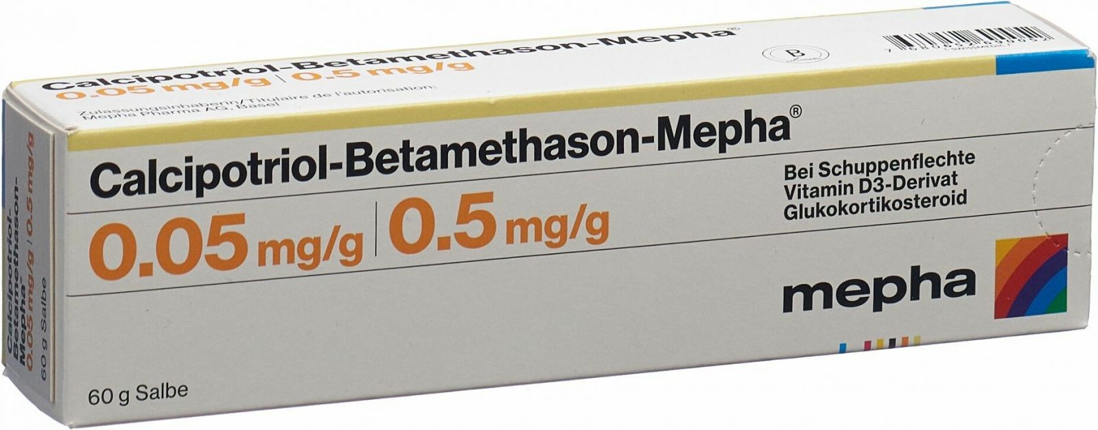 Calcipotriol-Betamethason-Mepha, Salbe