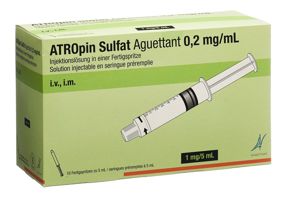ATROPIN SULFAT Aguettant 1 mg/5ml 10 x 5 ml