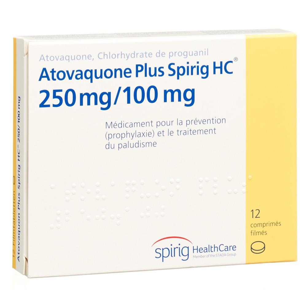 ATOVAQUONE PLUS Spirig HC cpr pellic 250 mg 12 pce