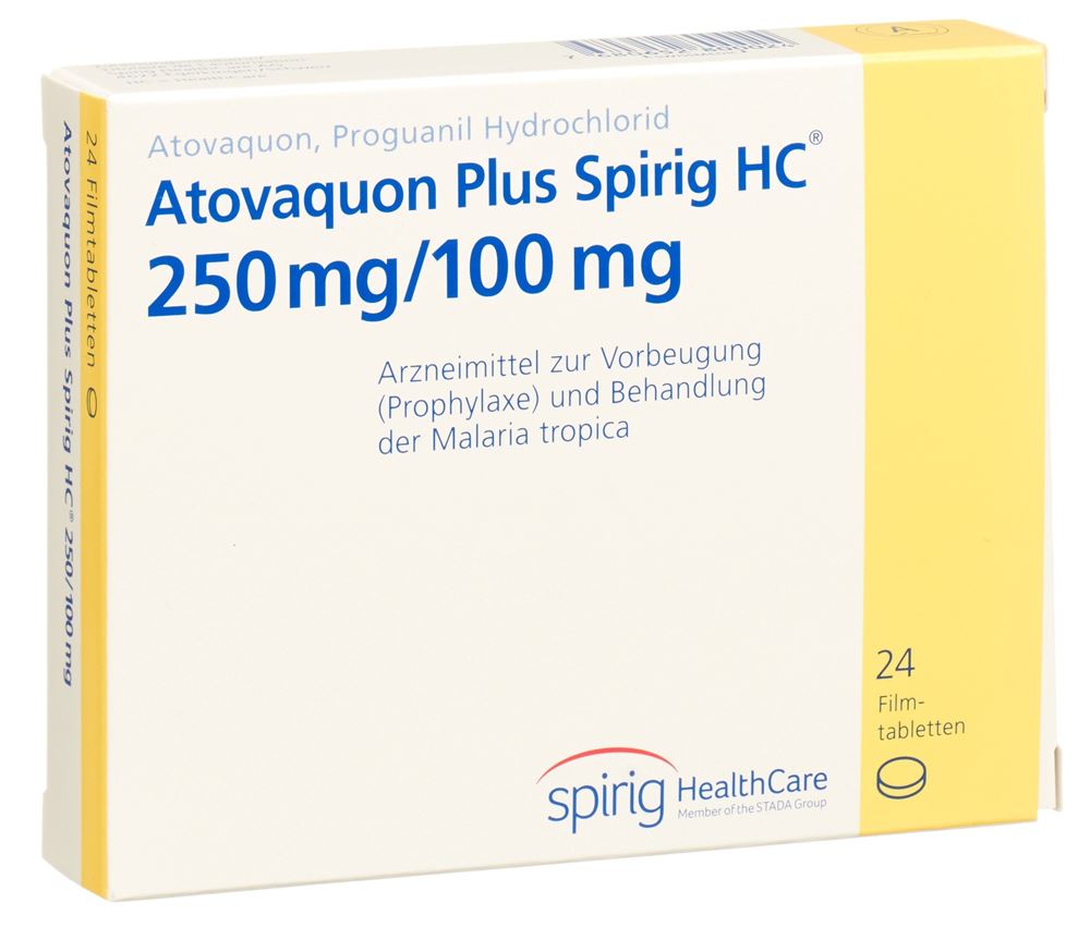 ATOVAQUONE PLUS Spirig HC cpr pellic 250 mg 24 pce