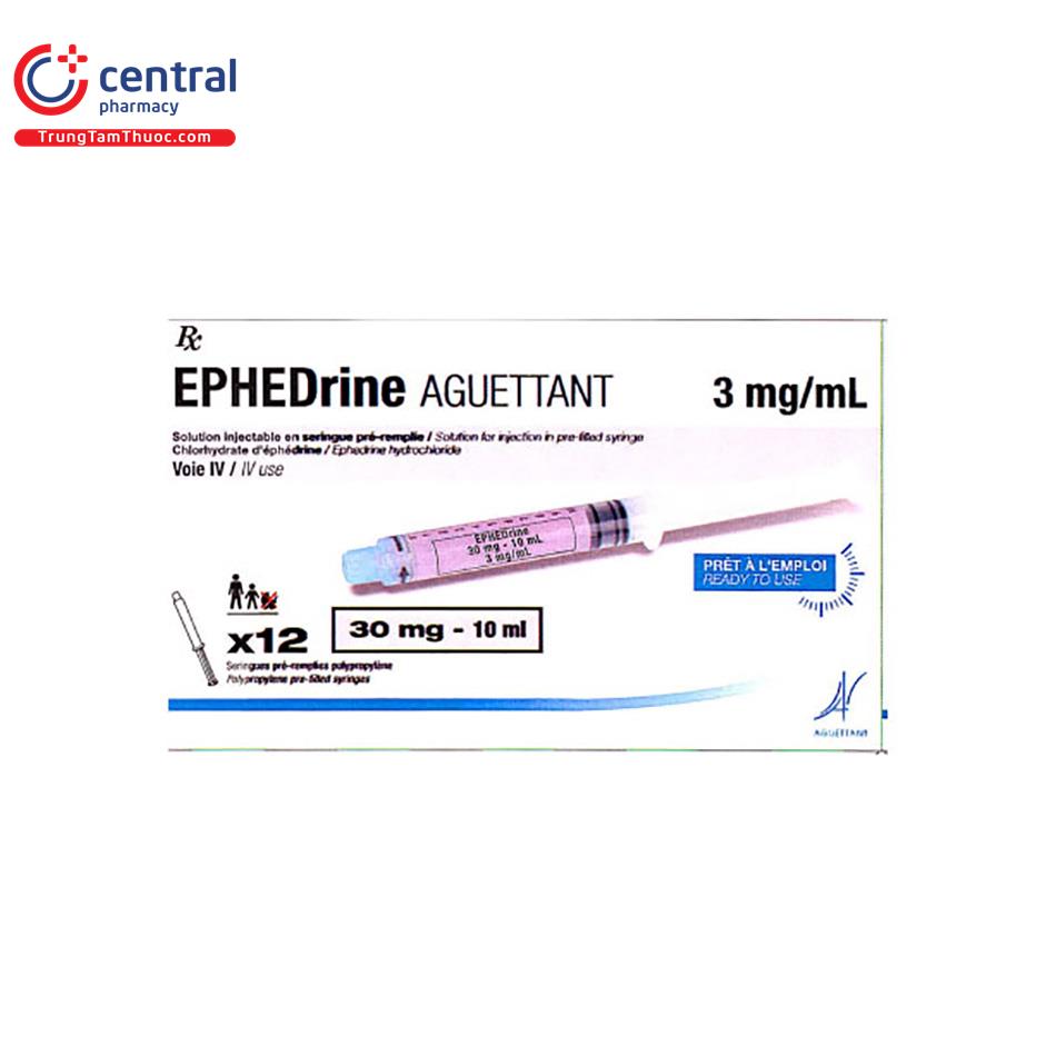 Ephedrin Aguettant 3 mg/ml, solution injectable en seringue préremplie