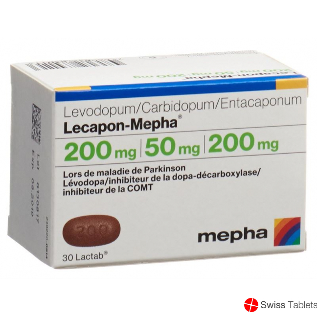 Lecapon-Mepha 75 mg / 18.75 mg / 200 mg, Lactab