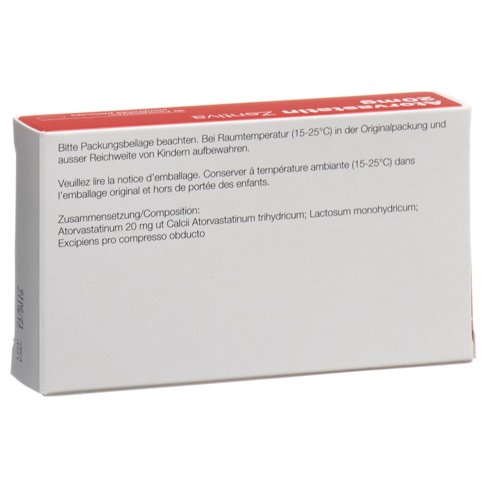 ATORVASTATIN Zentiva cpr pell 20 mg 30 pce