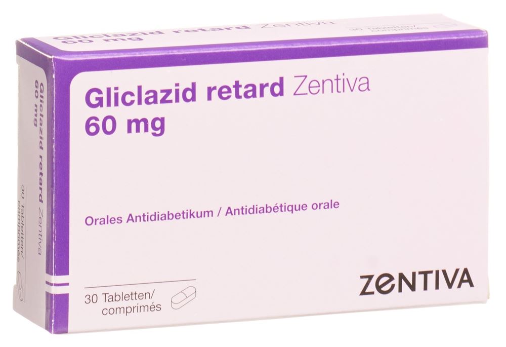 GLICLAZID retard Zentiva cpr ret 60 mg 30 pce