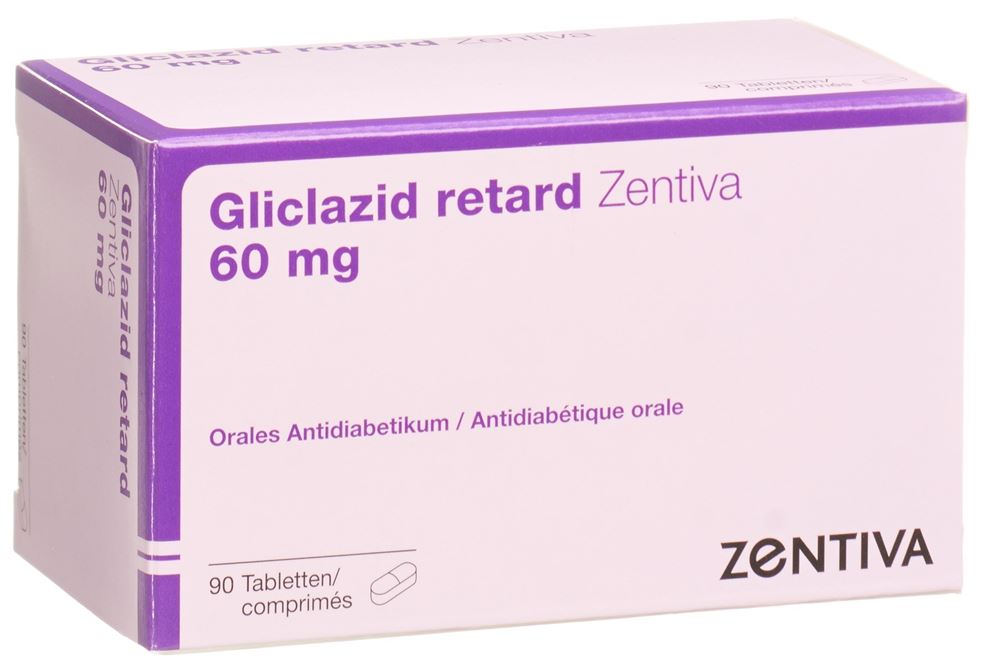 GLICLAZID retard Zentiva cpr ret 60 mg 90 pce