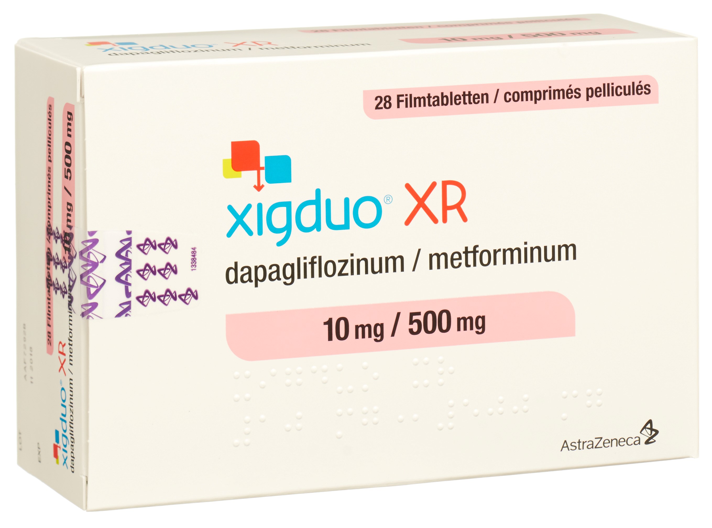 XIGDUO XR cpr pell 10 mg/500 mg 98 pce