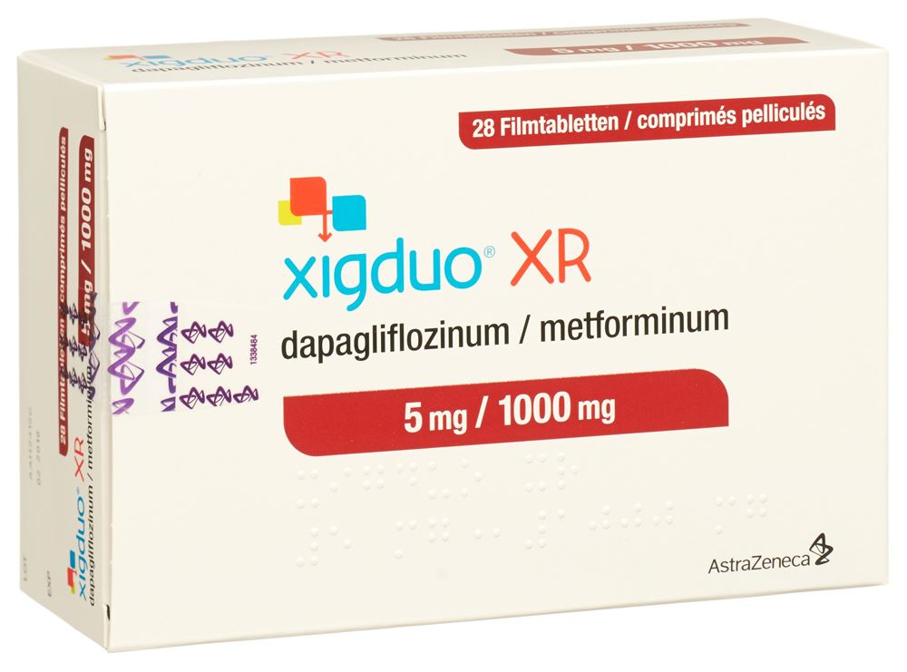 XIGDUO XR cpr pell 5 mg/1000 mg 28 pce