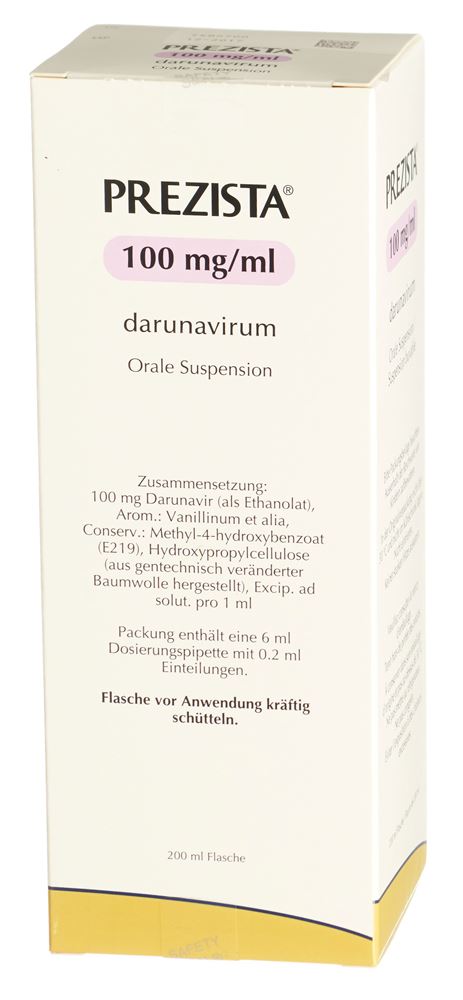 PREZISTA suspension orale 100 mg/ml fl 200 ml