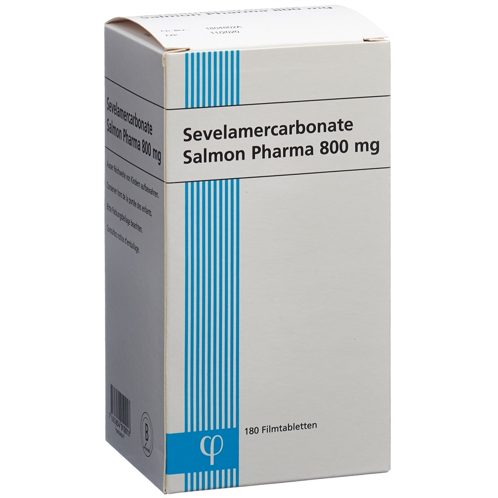 SEVELAMERCARBONATE Salmon Pharma 800 mg fl 180 pce