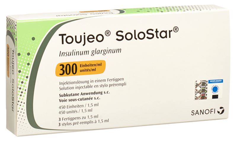 Toujeo SoloStar 300 unités/ml, solution injectable en stylo pré-rempli