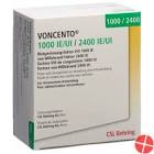 Voncento 1000/2400 I.E., Pulver und Lösungsmittel (10 ml) zur Herstellung einer Infusionslösung