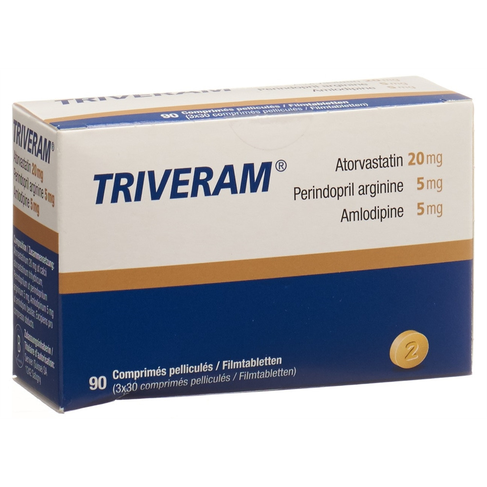 TRIVERAM cpr pell 20/5/5mg 3 bte 30 pce