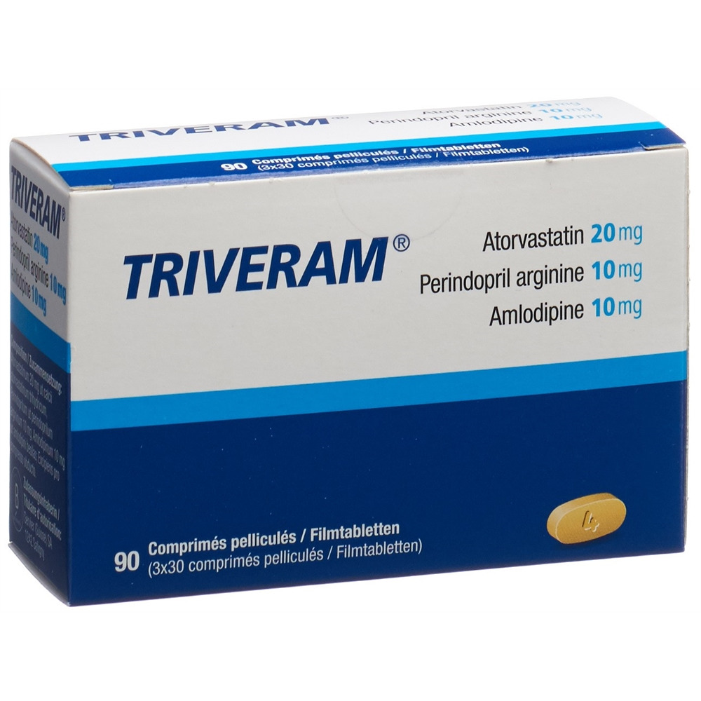 TRIVERAM cpr pell 20/10/10mg 3 bte 30 pce