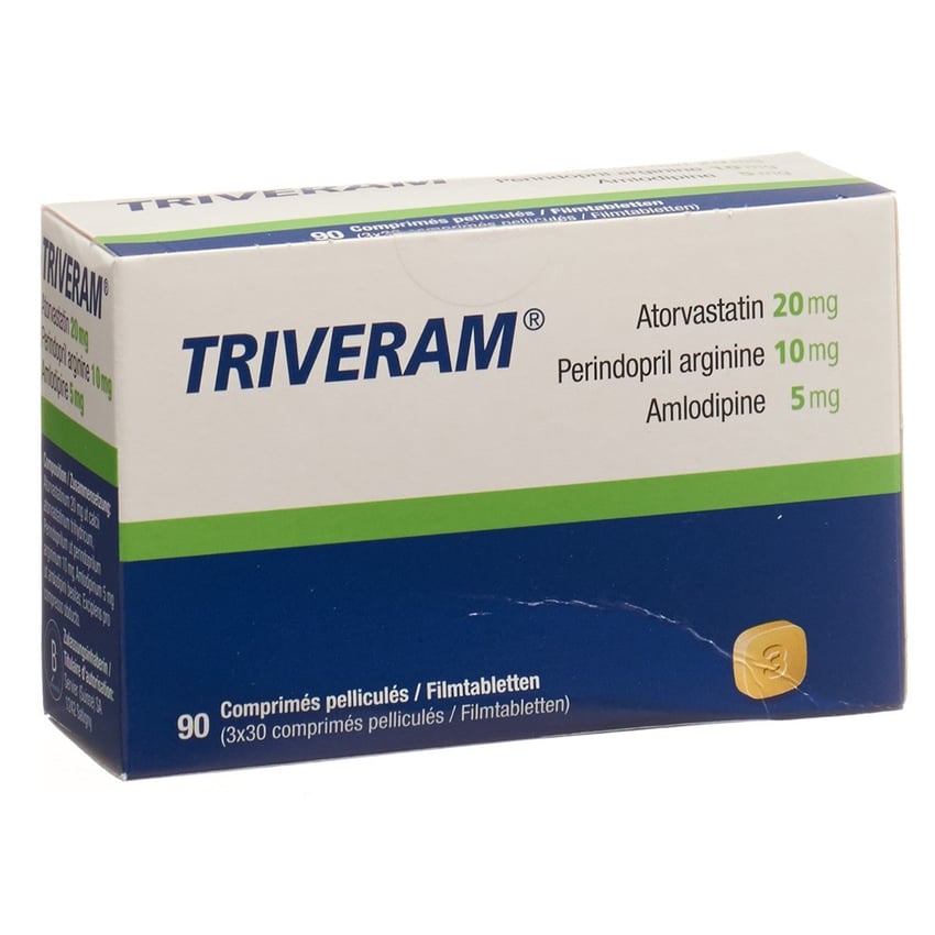 Triveram 40 / 10 / 10 mg, comprimé pelliculé