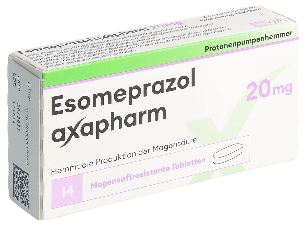 ESOMEPRAZOLE Axapharm cpr pell 20 mg 14 pce