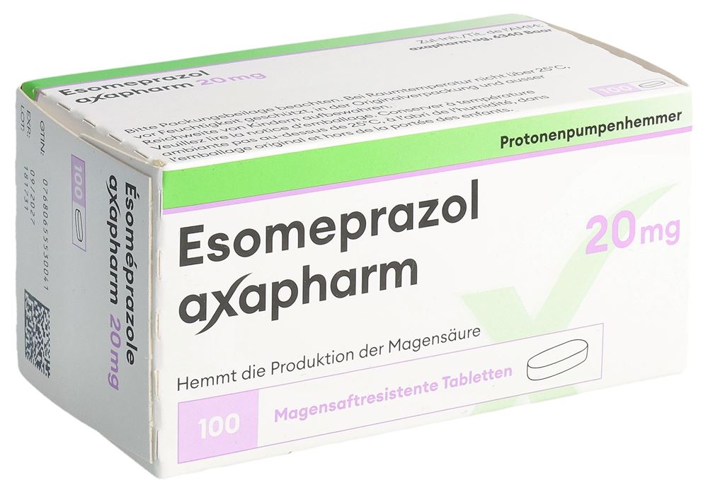 ESOMEPRAZOLE Axapharm cpr pell 20 mg 100 pce
