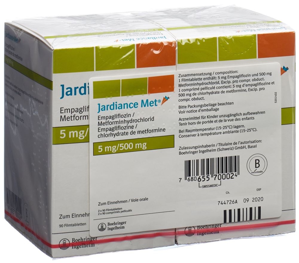 JARDIANCE MET cpr pell 5/500mg 2 x 90 pce