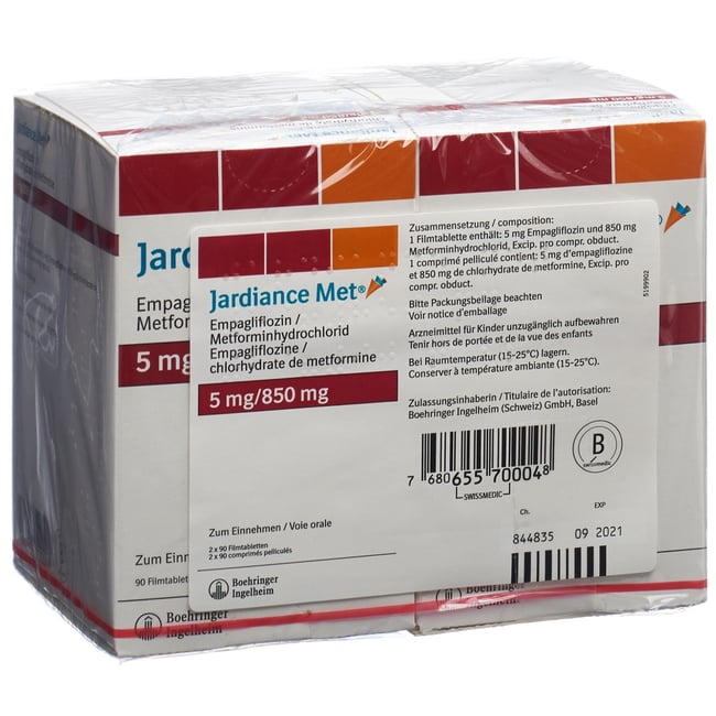 Jardiance Met 5 mg/500 mg, Filmtabletten