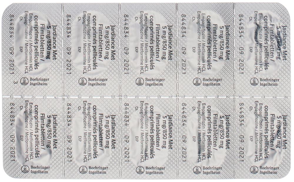 JARDIANCE MET cpr pell 5/850mg 2 x 90 pce