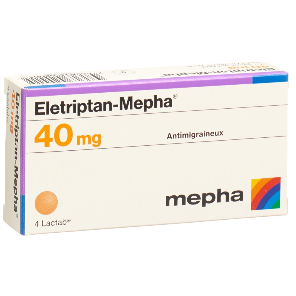 ELETRIPTAN Mepha cpr pell 40 mg 4 pce