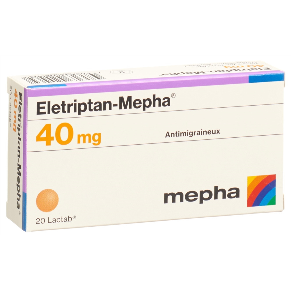 ELETRIPTAN Mepha cpr pell 40 mg 20 pce