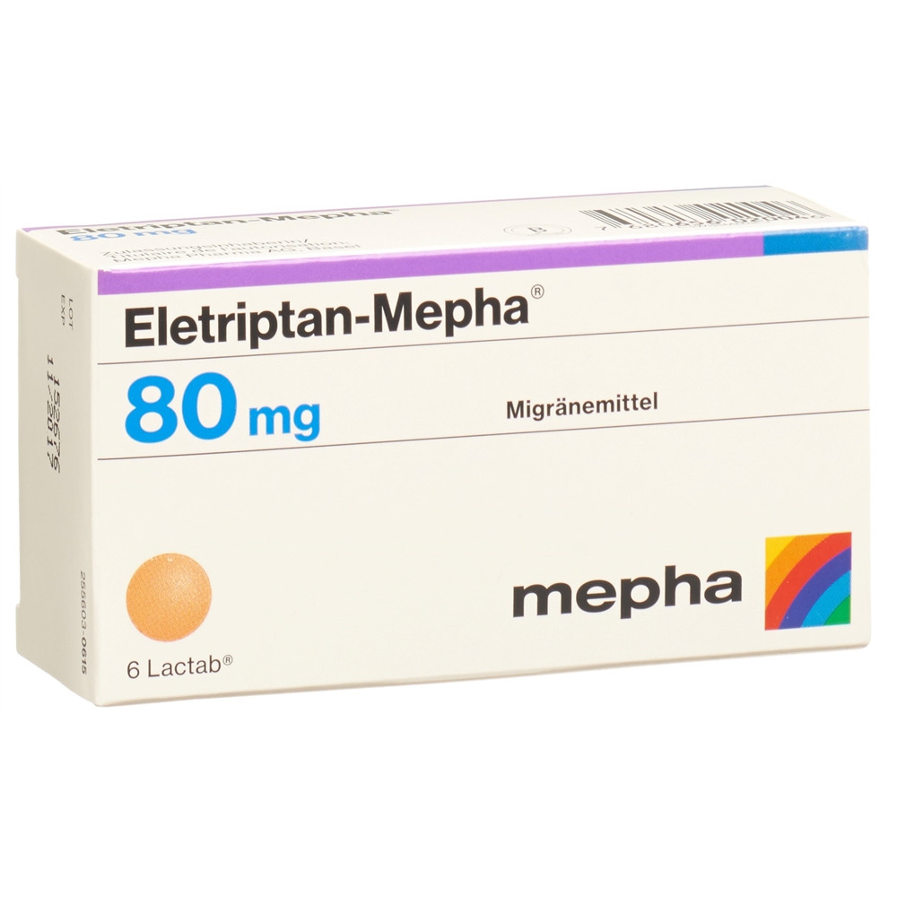 ELETRIPTAN Mepha cpr pell 80 mg 6 pce