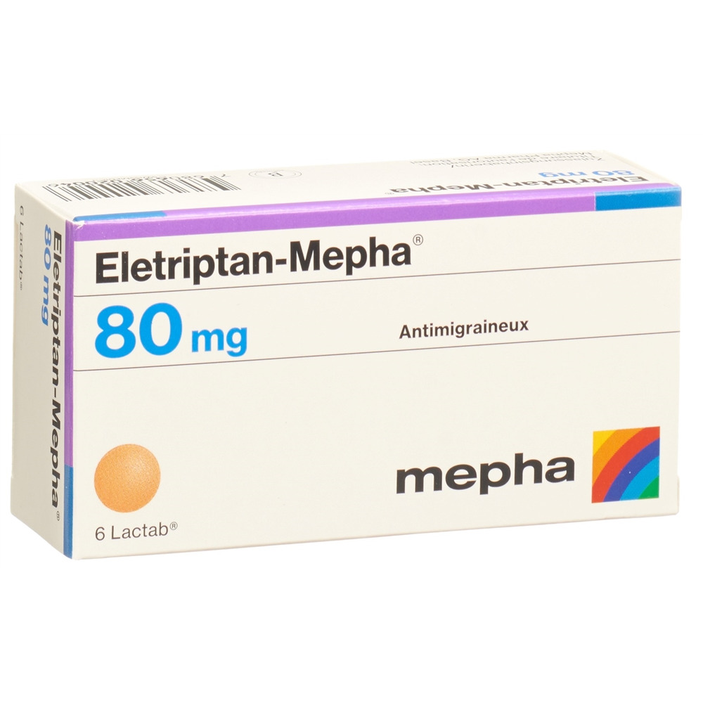 ELETRIPTAN Mepha cpr pell 80 mg 6 pce